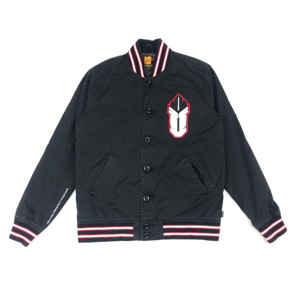 undefeated undftd feather logo bomber varsity jacket size small S Streetwear B7